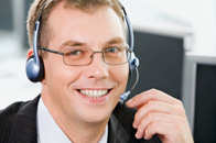Call centre man with headset