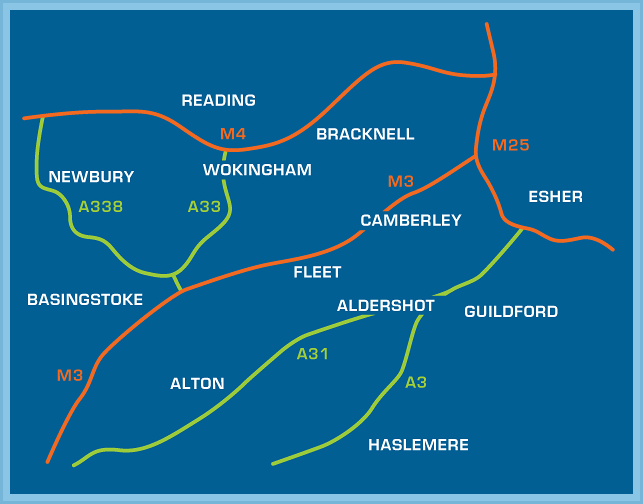 Map of service area